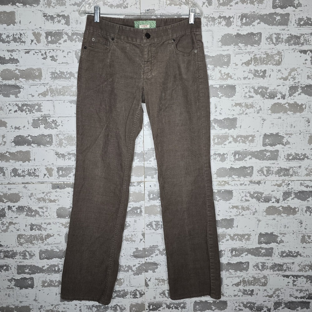 J‎ Crew Corduroy Pants Womens Size 6R Brown Cotton Stretch Bootcut Low Rise